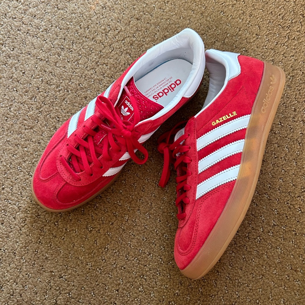 Sold out Adidas Gazelle red sneakers men’s 8.5 women’s 10